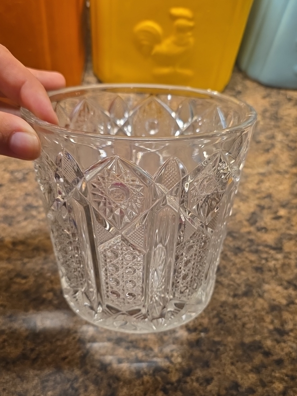 Crystal-Style Clear Cut Tumbler Glass - Clear